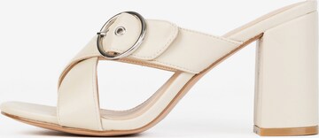 Celena Mules 'Chene' in Beige: front