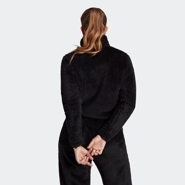 Veste en polaire 'Essentials+ Fluffy Teddy  Zip' ADIDAS ORIGINALS en noir