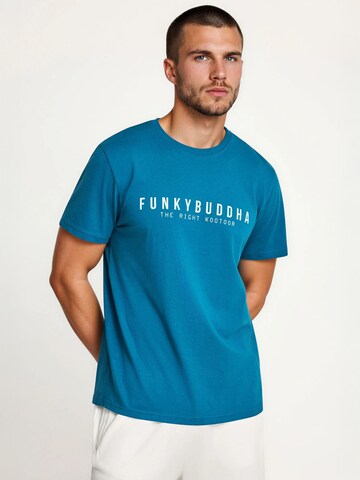 zils Funky Buddha T-Krekls: no priekšpuses