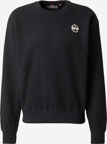 Sweat-shirt 'Studio' ALPHA INDUSTRIES en noir : devant
