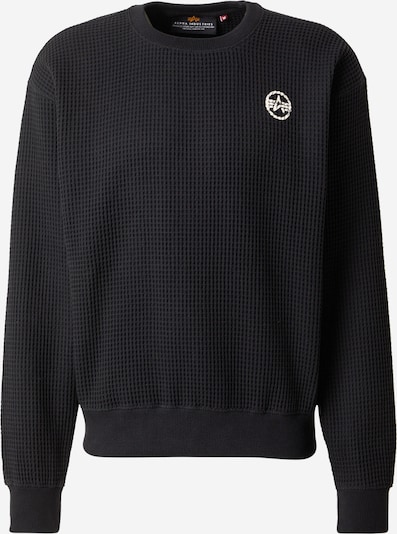 ALPHA INDUSTRIES Sweater majica 'Studio' u crna / bijela, Pregled proizvoda