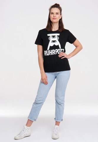 LOGOSHIRT Shirt 'Ruhrpott' in Zwart