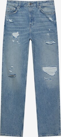 Pull&Bear Široke hlačnice Kavbojke | modra barva: sprednja stran
