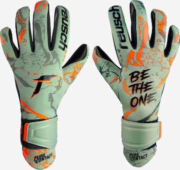 REUSCH Athletic Gloves in Green: front