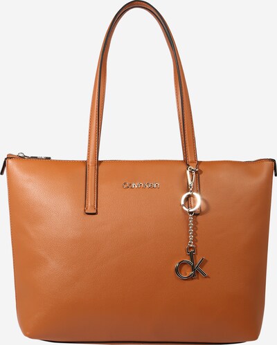 Calvin Klein Shoppingväska i konjak / silver, Produktvy