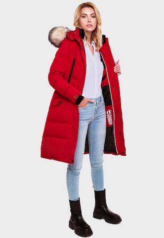 Cappotto invernale 'Schneesternchen' di MARIKOO in rosso