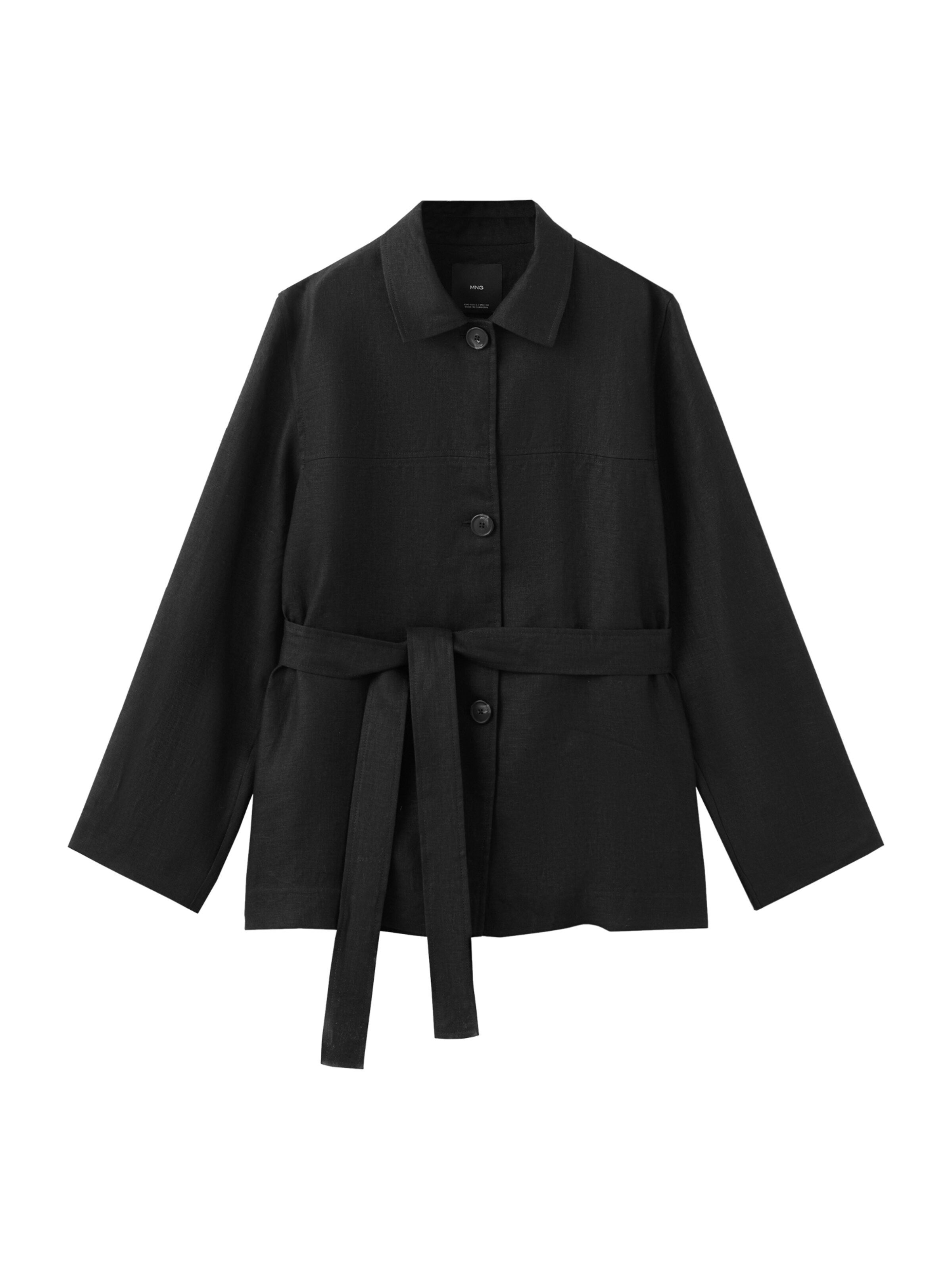 MANGO Přechodná bunda 'Will' – černá: přední strana