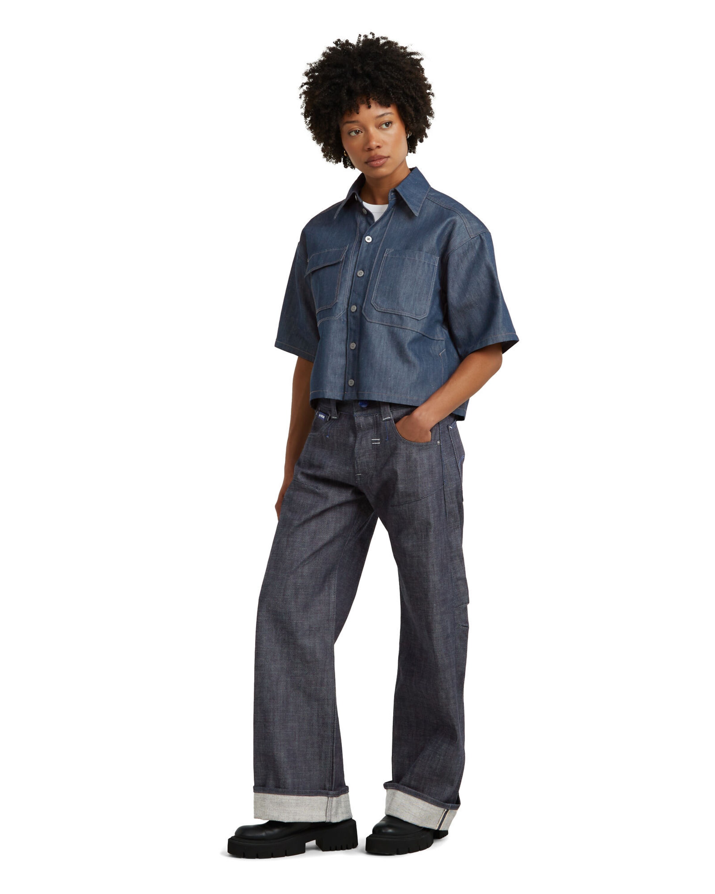 G-STAR Bluse 'Remix' in Blau