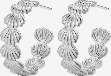 Boucles d'oreilles 'Coastal Shell' Hey Happiness en argent : devant