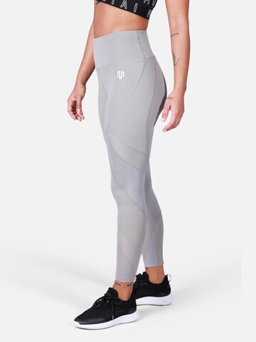 MOROTAI Skinny Sporthose 'CROPPED' in Grau