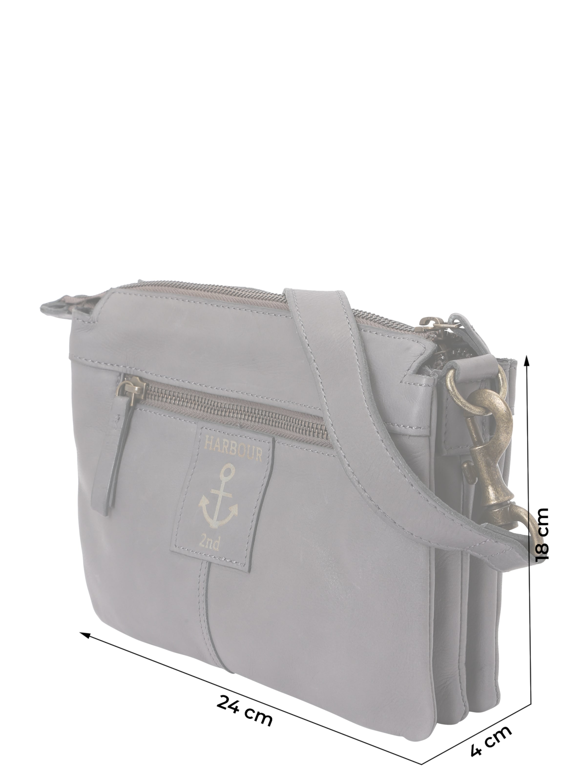 Harbour 2nd - Bolso de hombro 'Anchor Love Evita' en gris