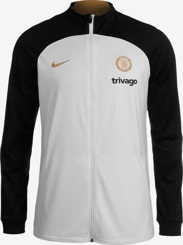 NIKE Training Jacket 'FC Chelsea' in White: front