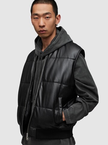 AllSaints Weste 'Naro' in Schwarz: Vorderseite