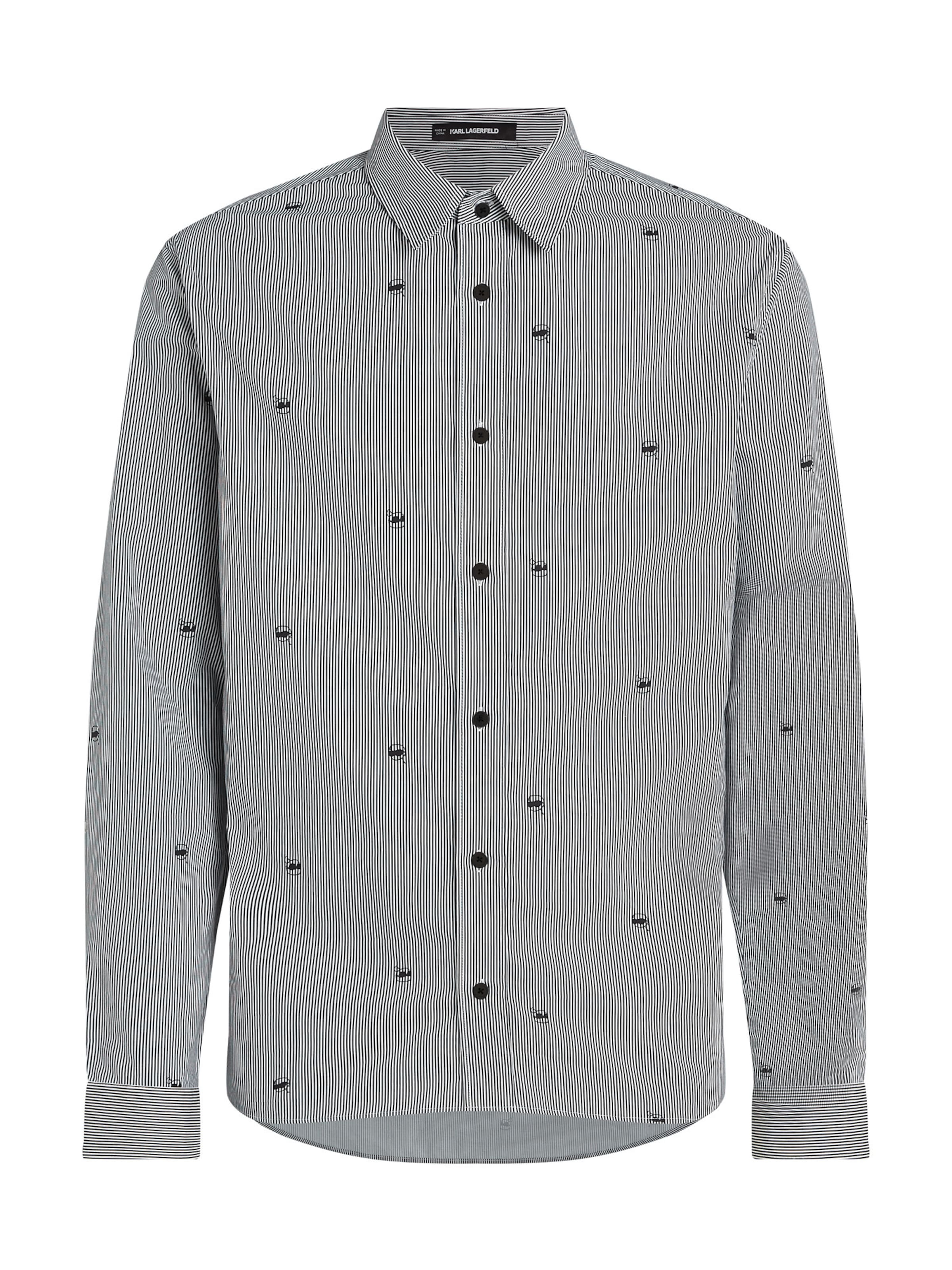 Coupe regular Chemise &#x27;Ikon&#x27; Karl Lagerfeld en blanc : devant