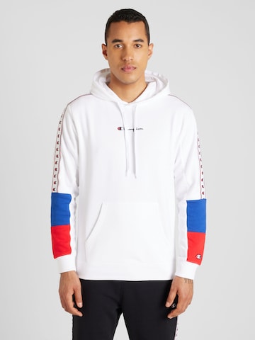 Champion Authentic Athletic Apparel Суичър в бяло: отпред