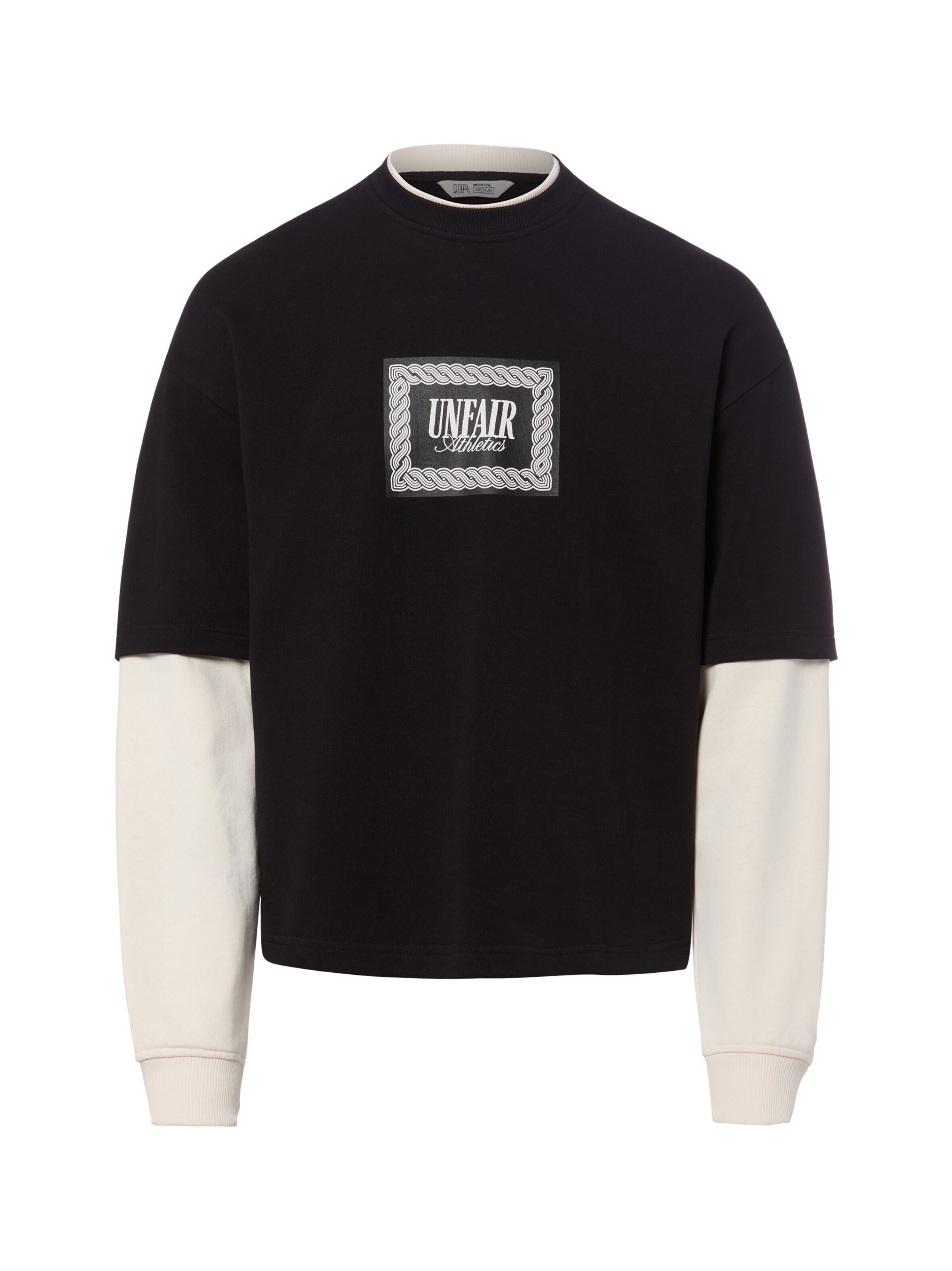Unfair Athletics Sweatshirt 'Retrograde' in Zwart: voorkant