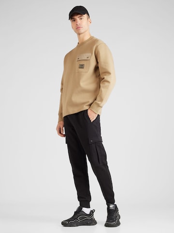 BOSS Tapered Cargo trousers 'Seteam' in Black