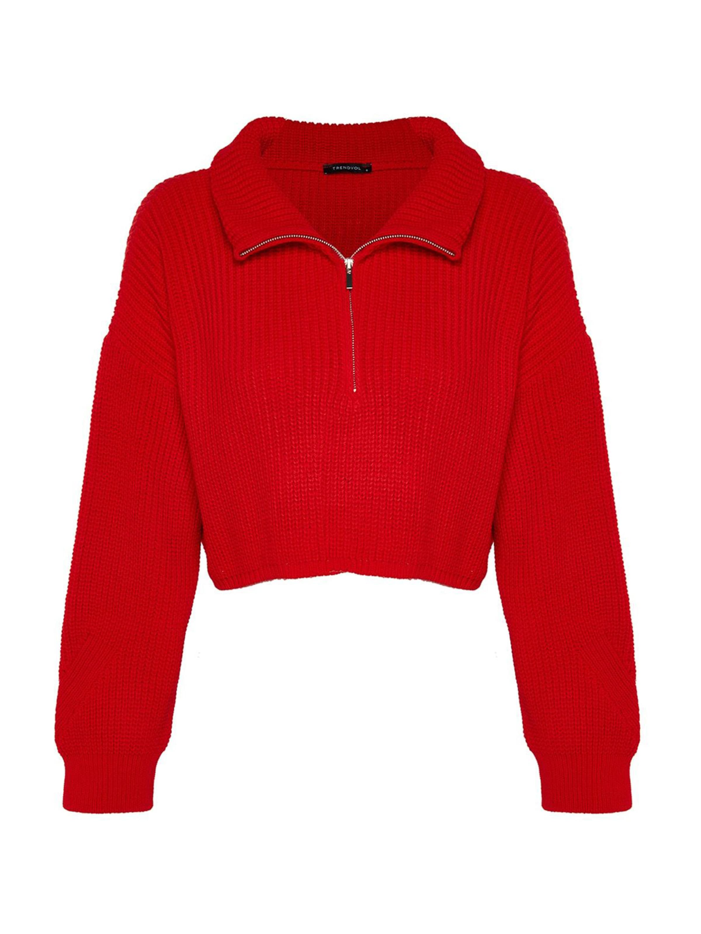 raudona Trendyol Megztinis: priekis