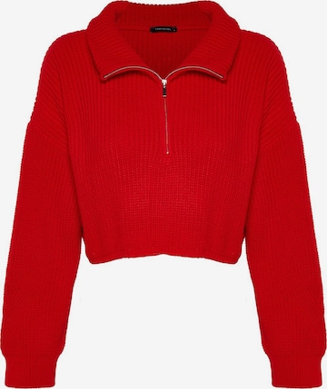 Trendyol Пуловер в червено: отпред