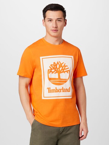 TIMBERLAND قميص بلون برتقالي: الأمام
