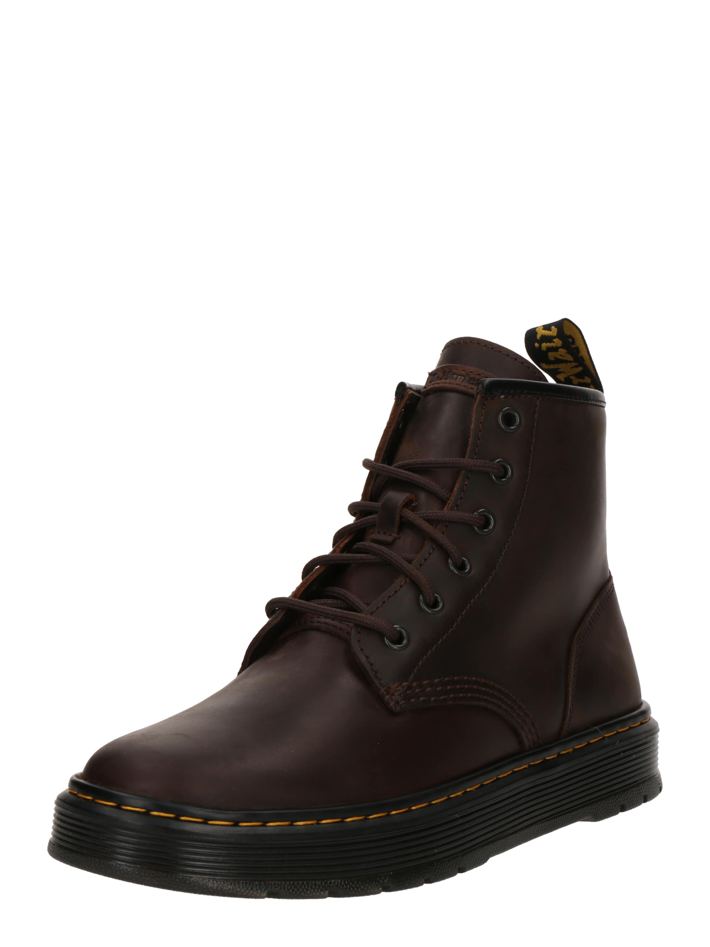 Bocanci cu șireturi 'Brookline' de la Dr. Martens pe maro: față