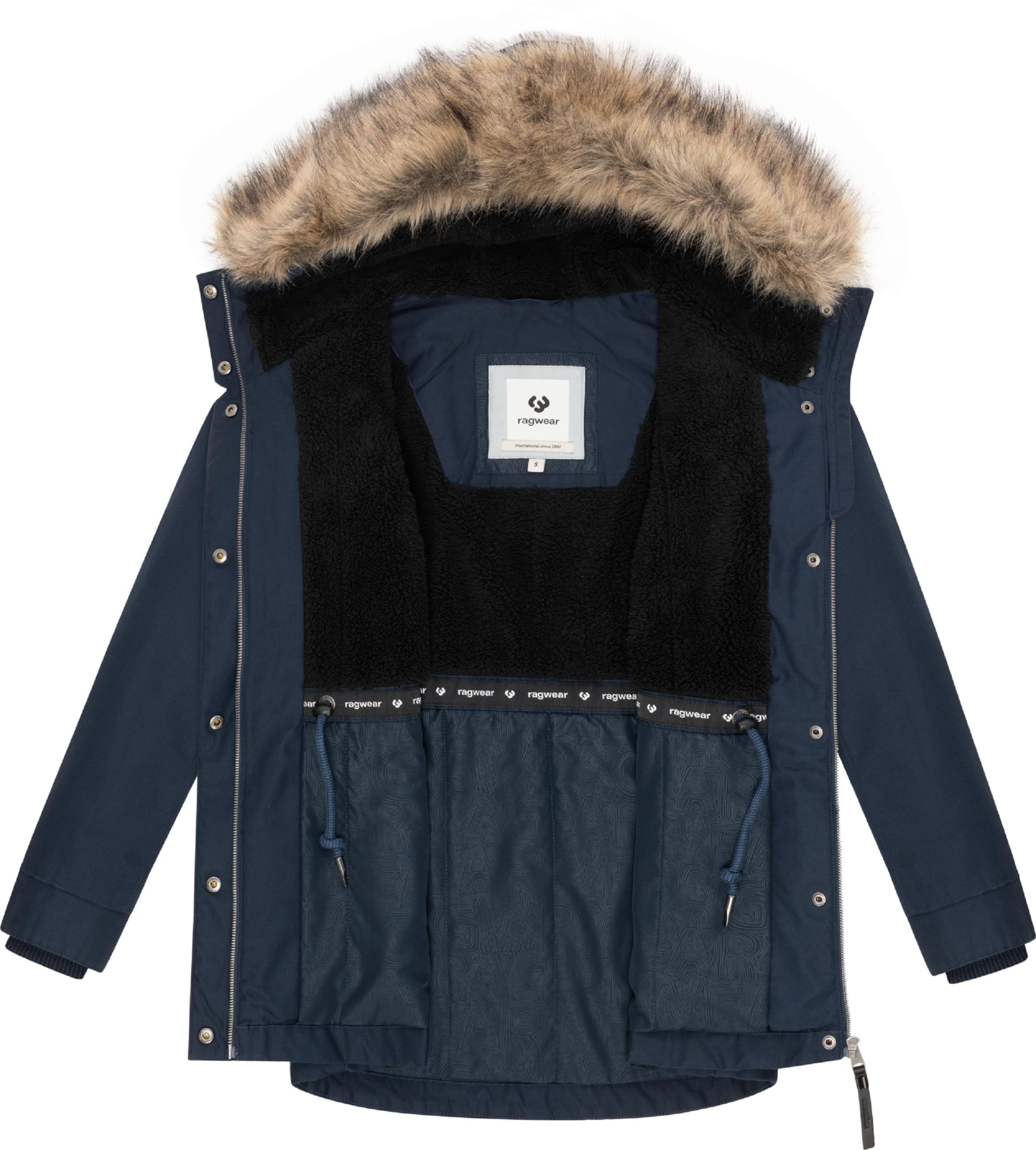 Ragwear Winterparka 'Tawny Short' in Blauw
