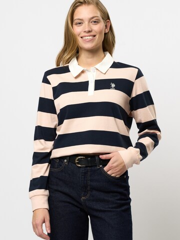 U.S. POLO ASSN. Sweatshirt 'Kamille' in Roze: voorkant