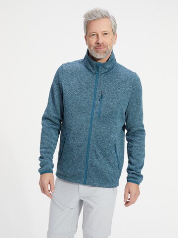 Human Nature Fleecejacke 'Mambert' in Blau: Vorderseite