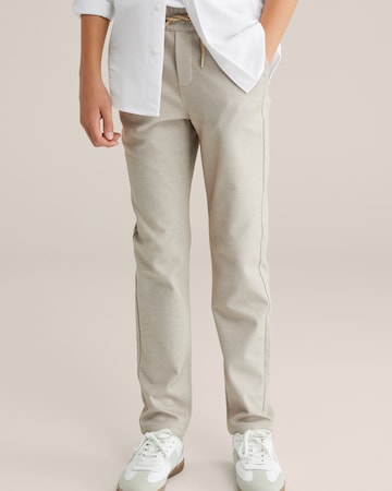 Regular Pantaloni de la WE Fashion pe bej: față