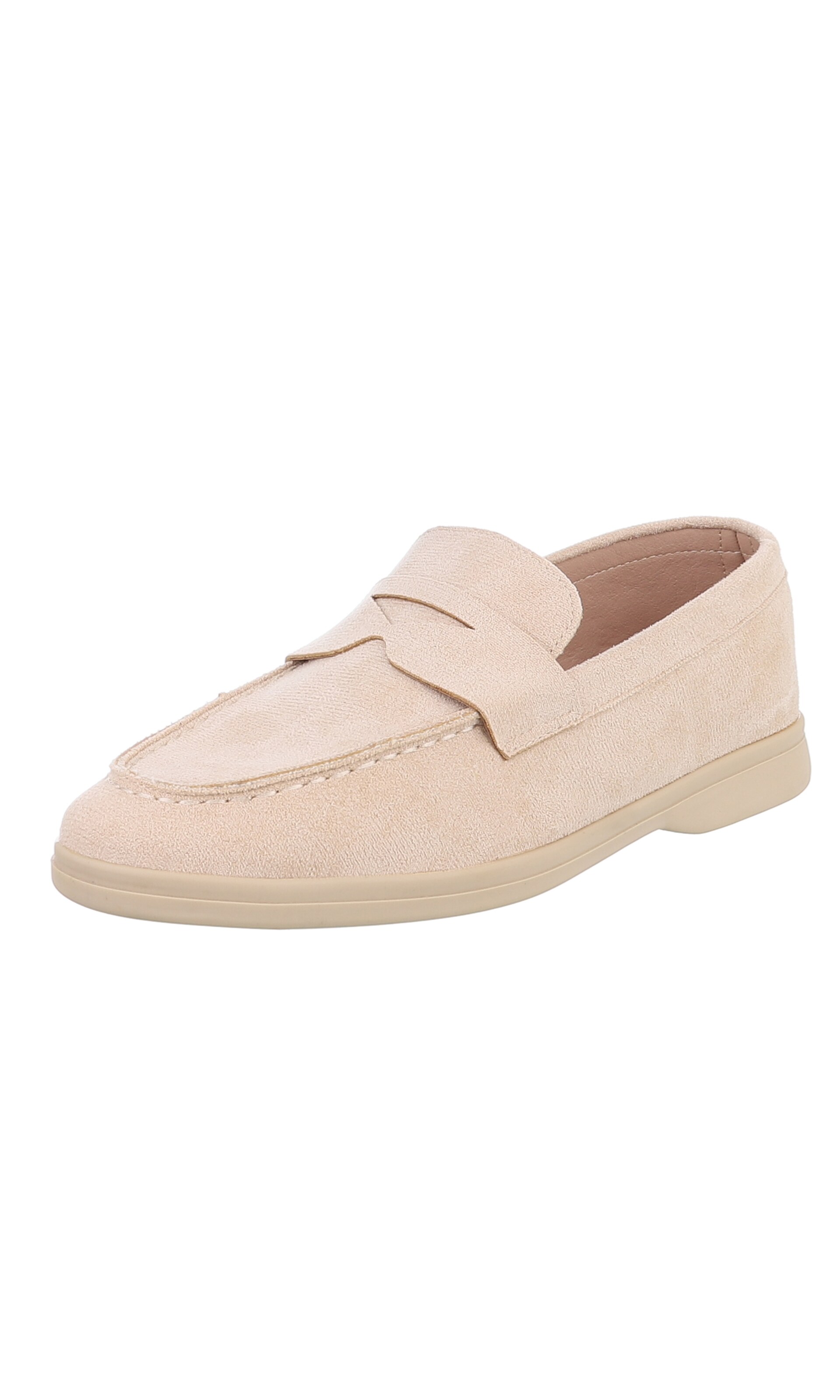 Ital-Design Classic Flats in Beige: front