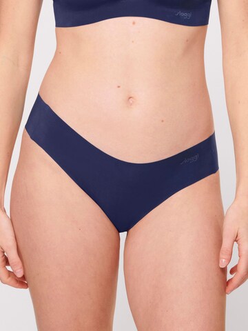 SLOGGI Slip ' ZERO Feel Tanga ' in Blauw: voorkant