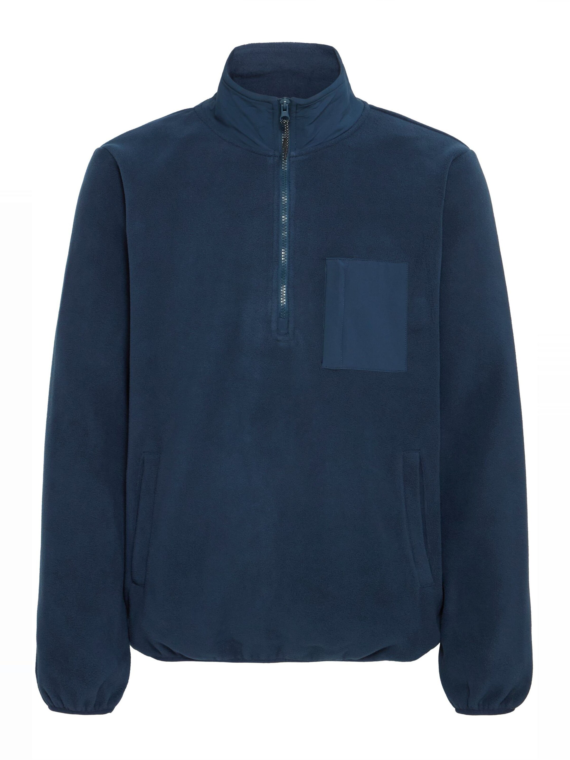 BLEND Fleecejacke ' BHBROOKS Sweatshirt halfzipp ' in Blau: Vorderseite