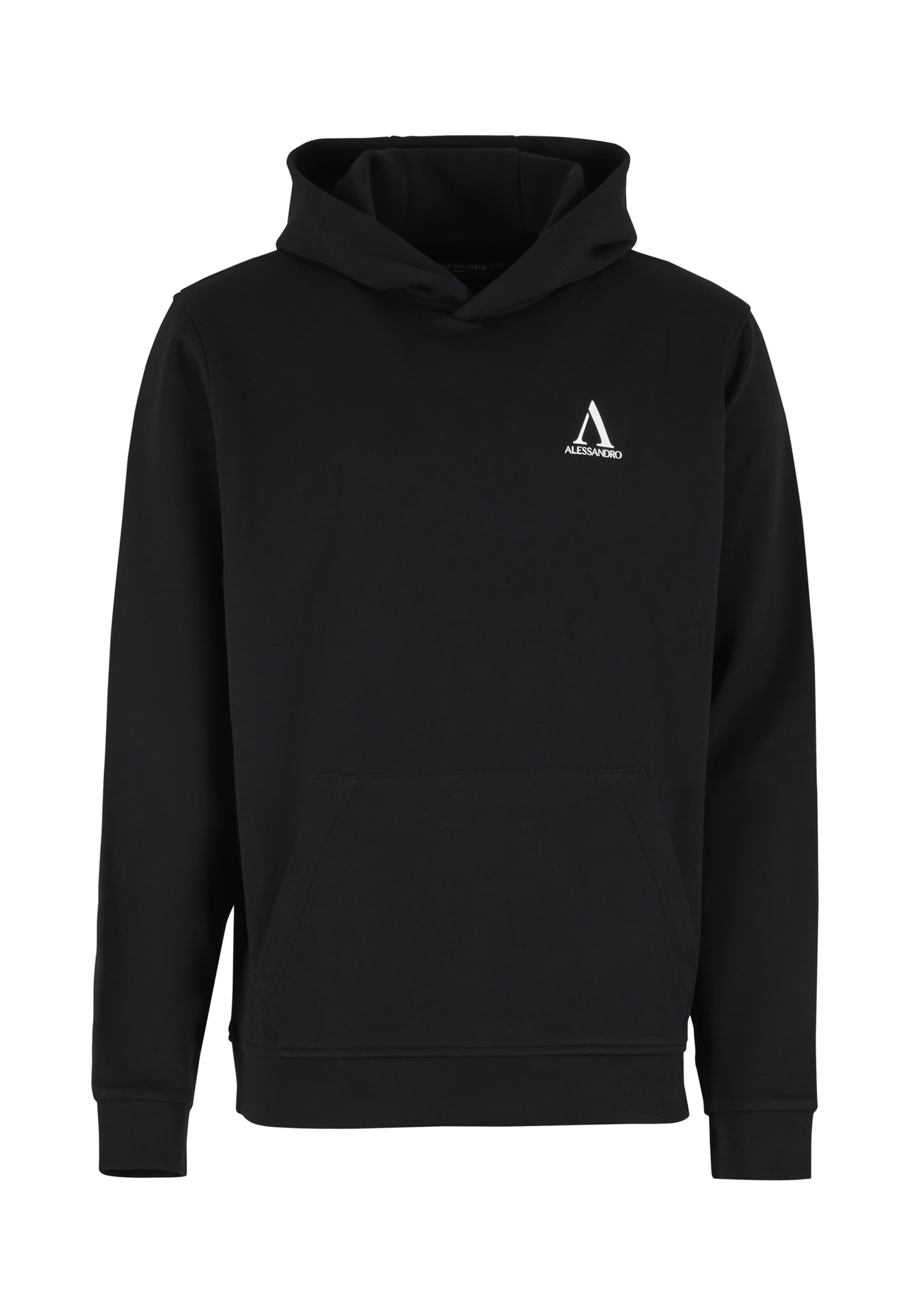 Alessandro Zavetti Sweatshirt 'Fossano' in Black: front