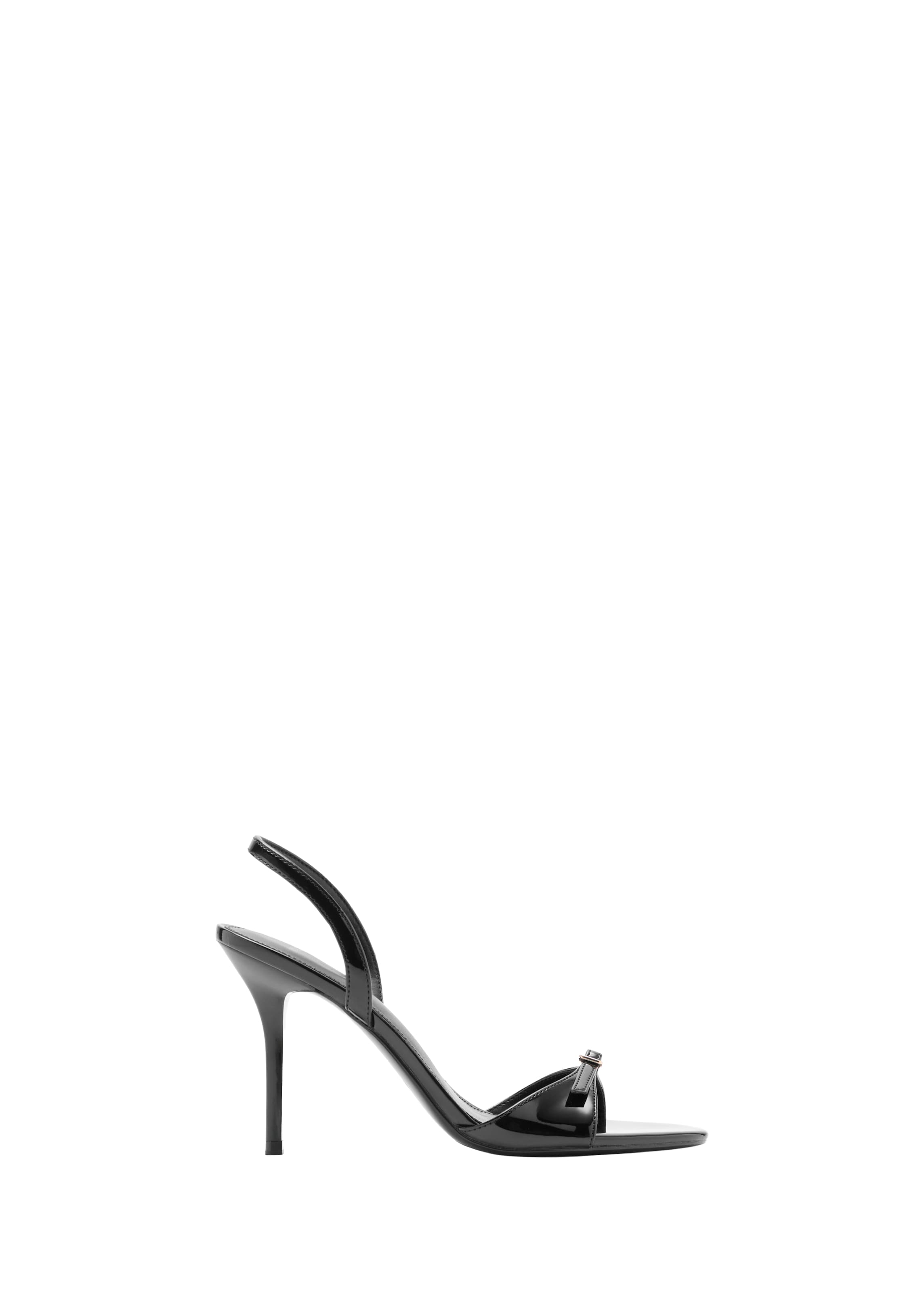 MANGO Sandal in Black: front