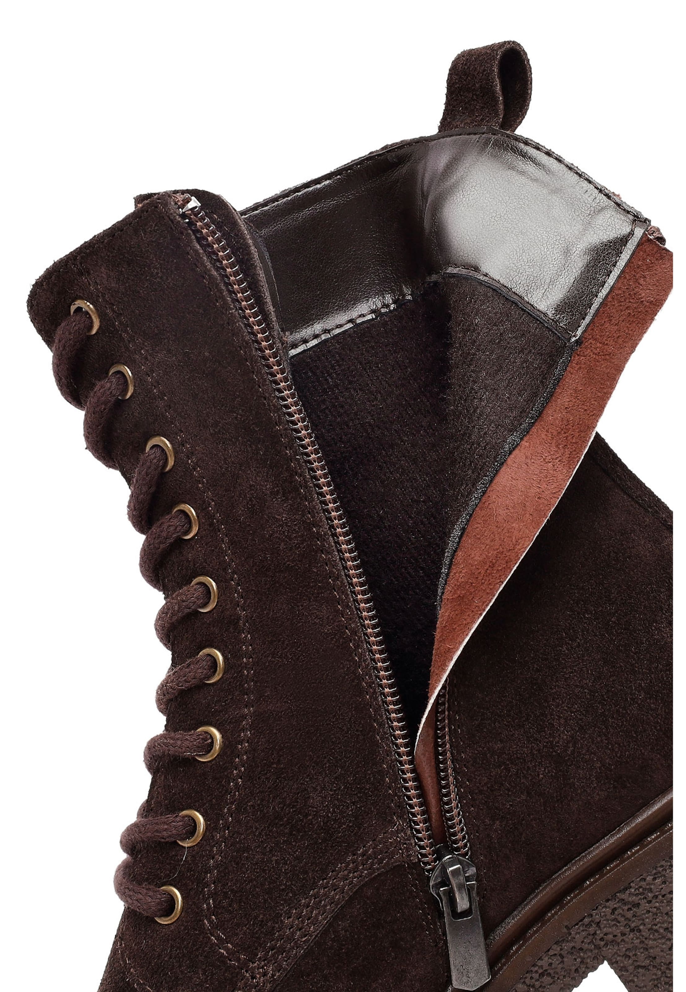 Derimod - Botines con cordones en marrón