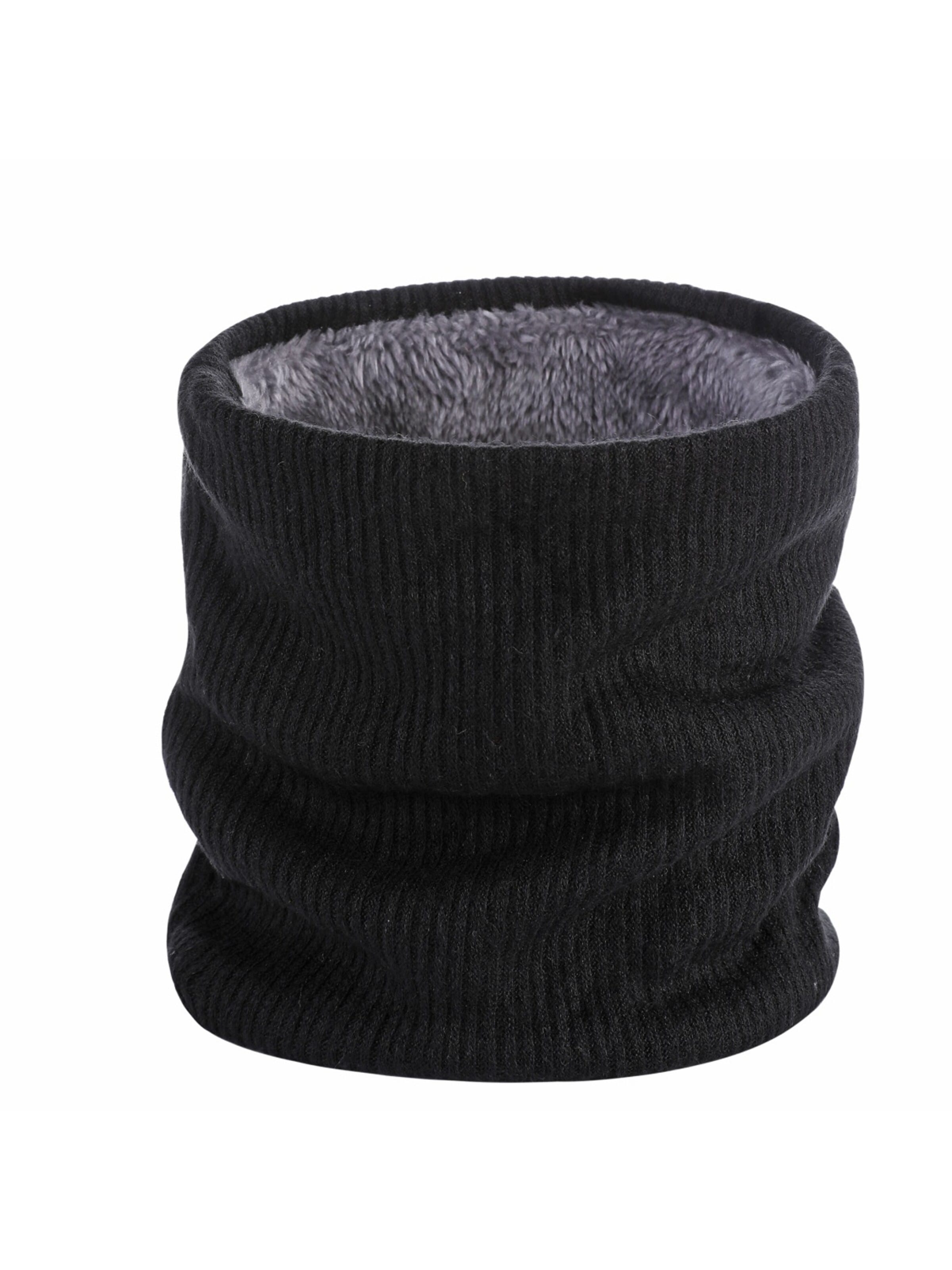 Miss Lulu Tube Scarf in Black: front