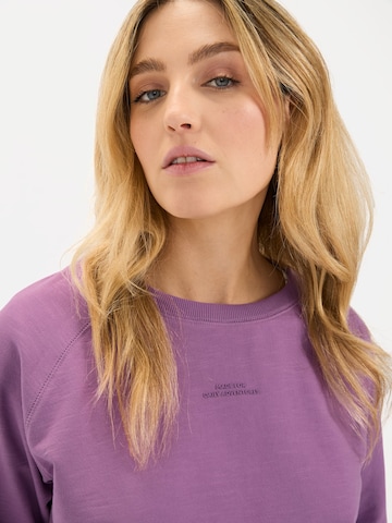 CAMEL ACTIVE Langarmshirt aus reiner Baumwolle in Lila