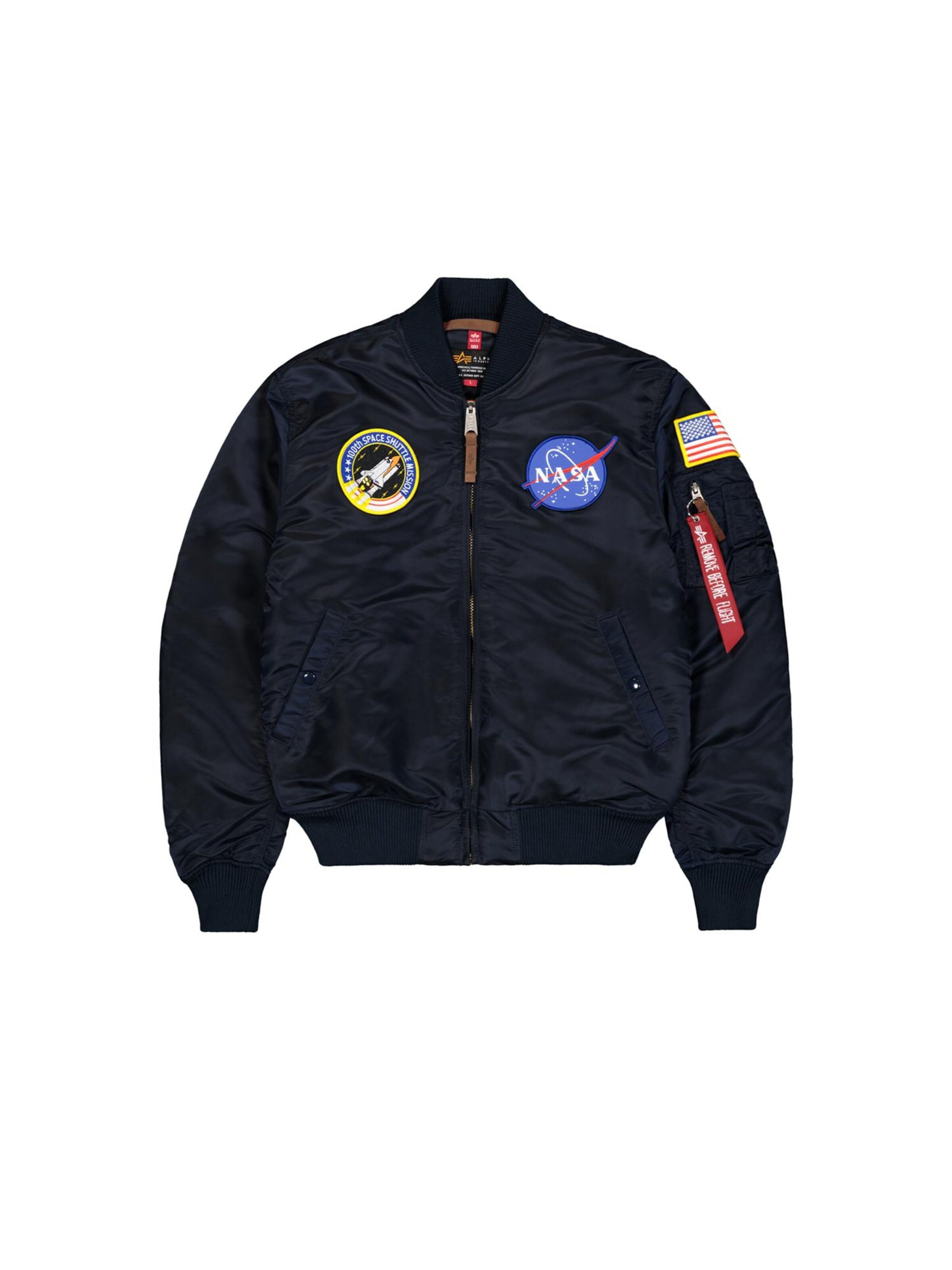 ALPHA INDUSTRIES Übergangsjacke 'Nasa'‌‌‌‌‌‌‌‌‌ in Blau: Vorderseite