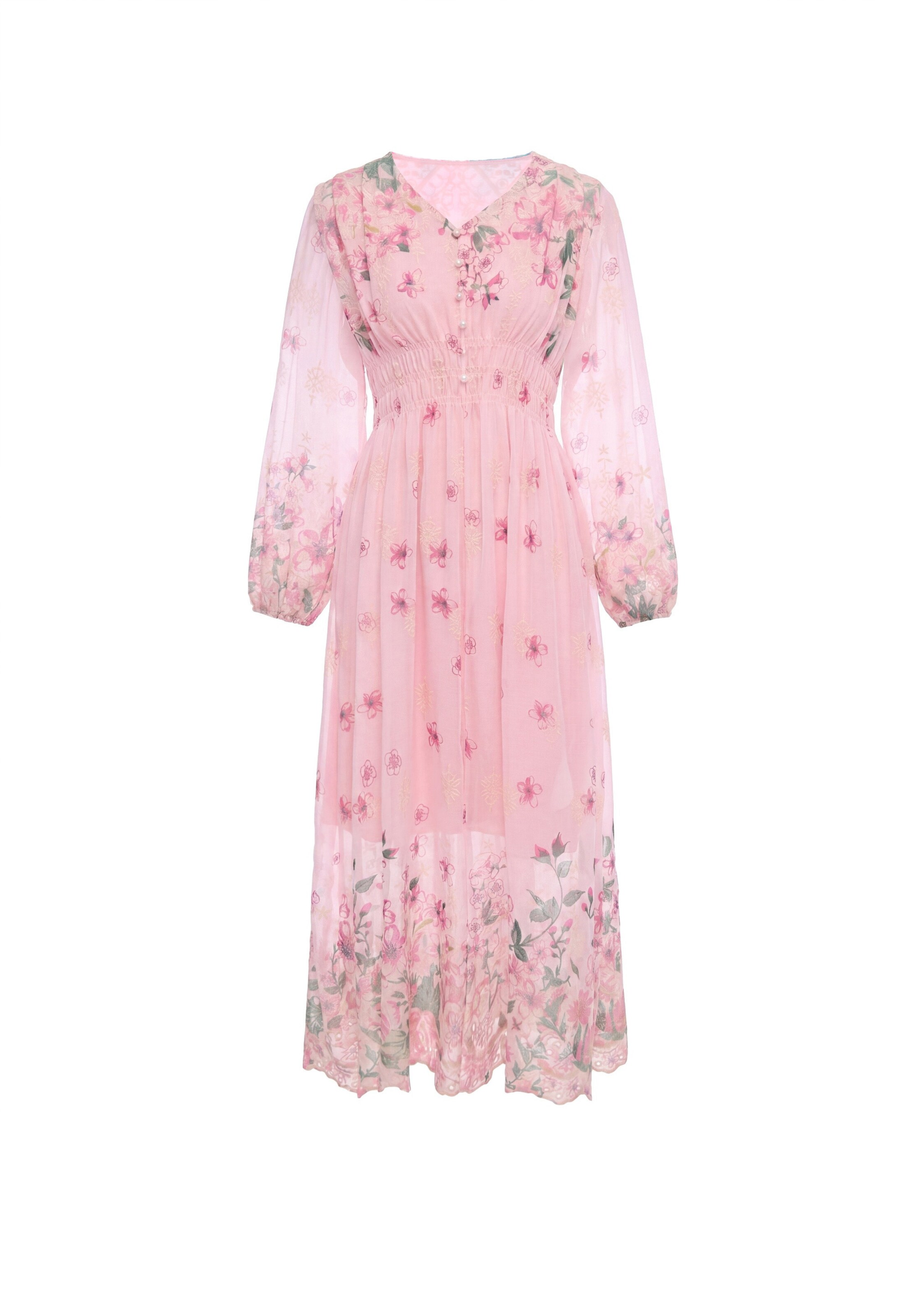 Usha - Vestido en rosa: frente