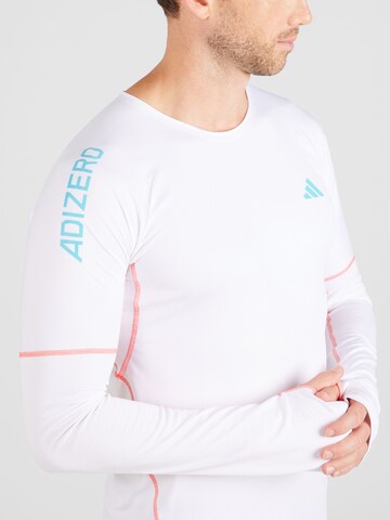 ADIDAS PERFORMANCE Funkcionalna majica 'Adizero' | bela barva