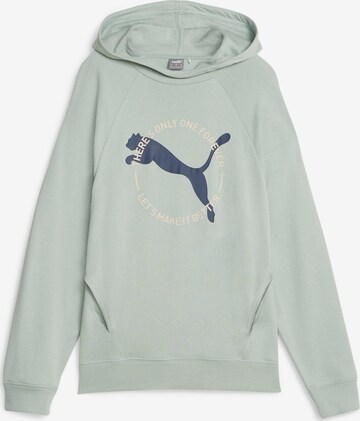 PUMA Athletic Sweatshirt in Green: front