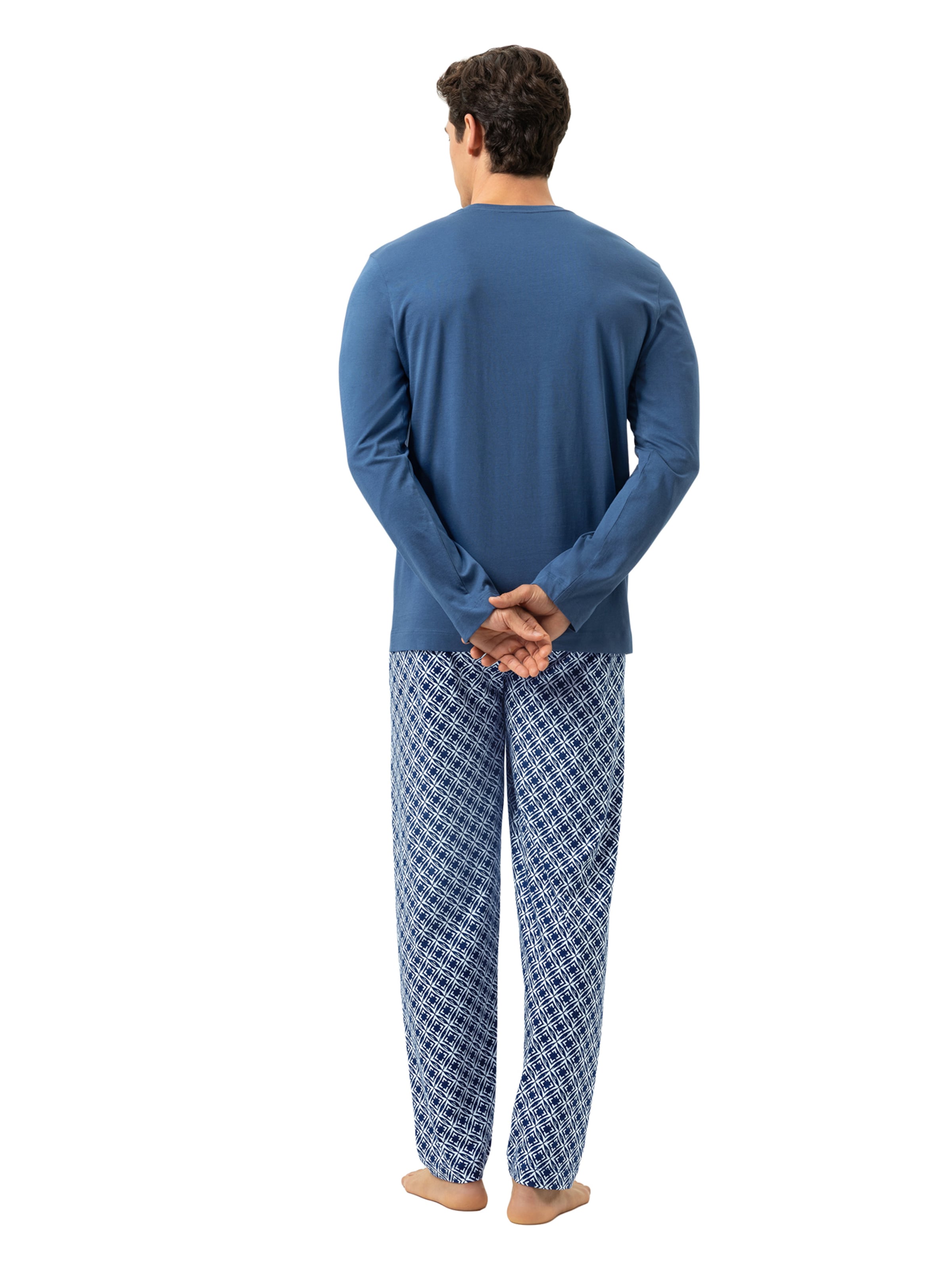 Mey Pyjama 'Silhouettes' in Blau