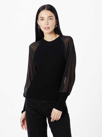 BRAVE SOUL Sweater in Black: front