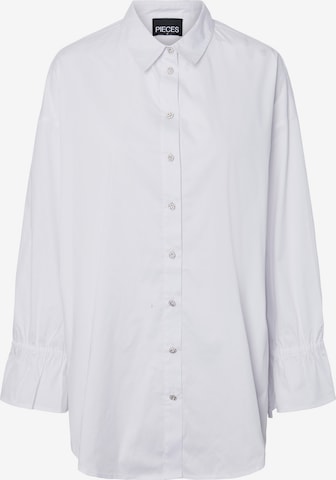 Camicia da donna 'Tessi' di PIECES in bianco: frontale