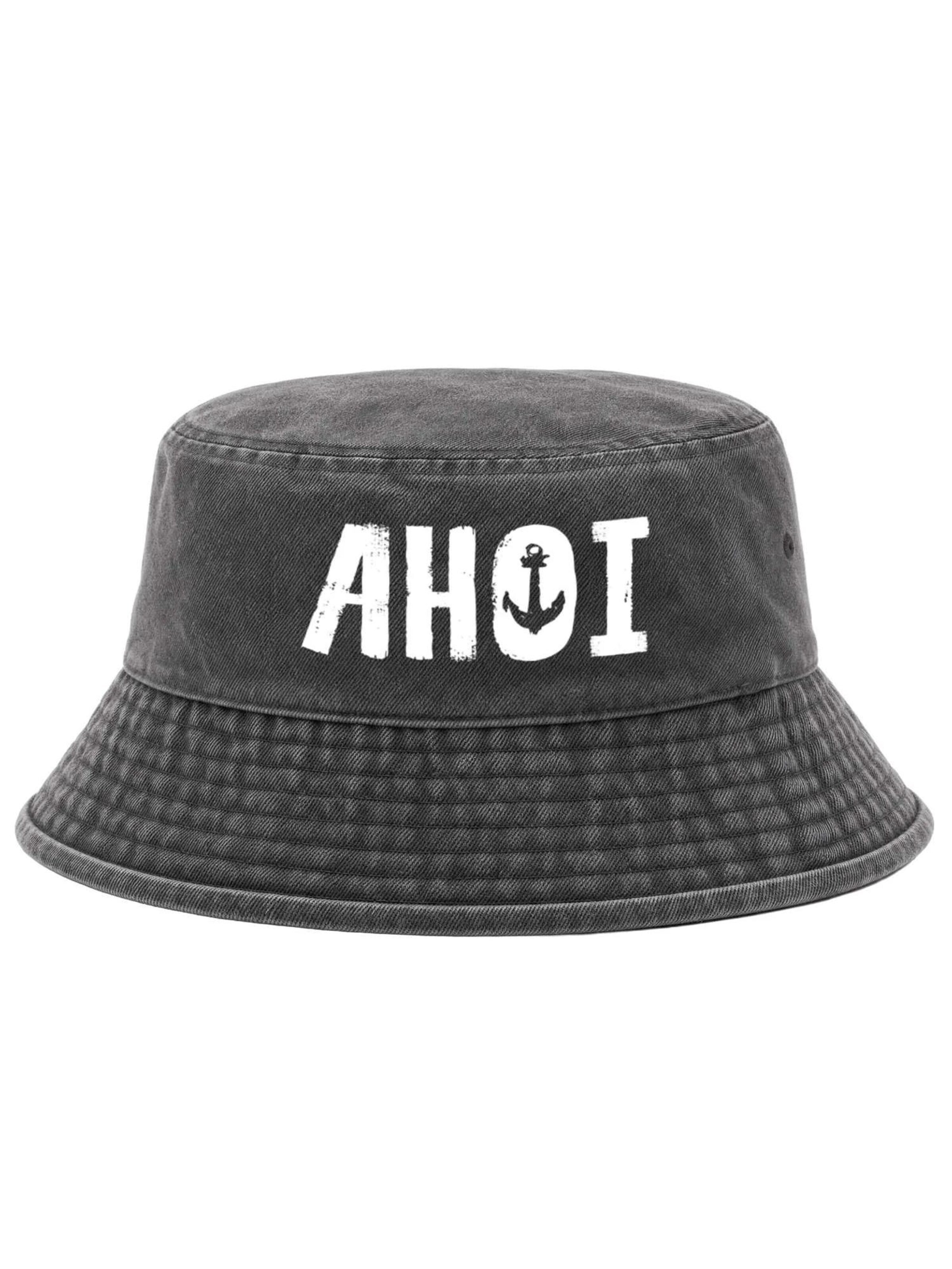 Neverless Hat 'Ahoi' in Black: front