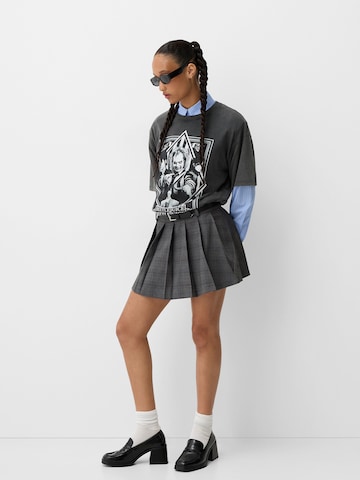 Bershka Shirt in Grey