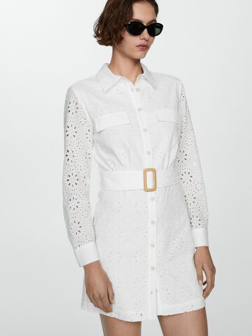 Robe-chemise 'Shirly' MANGO en blanc