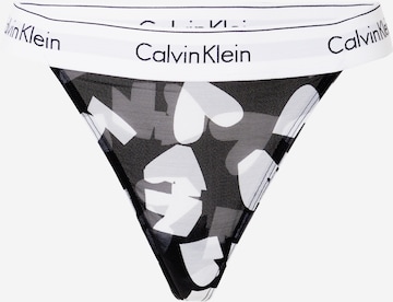 Tanga de la Calvin Klein Underwear pe negru: față