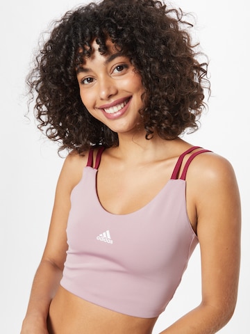 ADIDAS SPORTSWEAR Bustier Sport bh 'UFORU' in Lila: voorkant