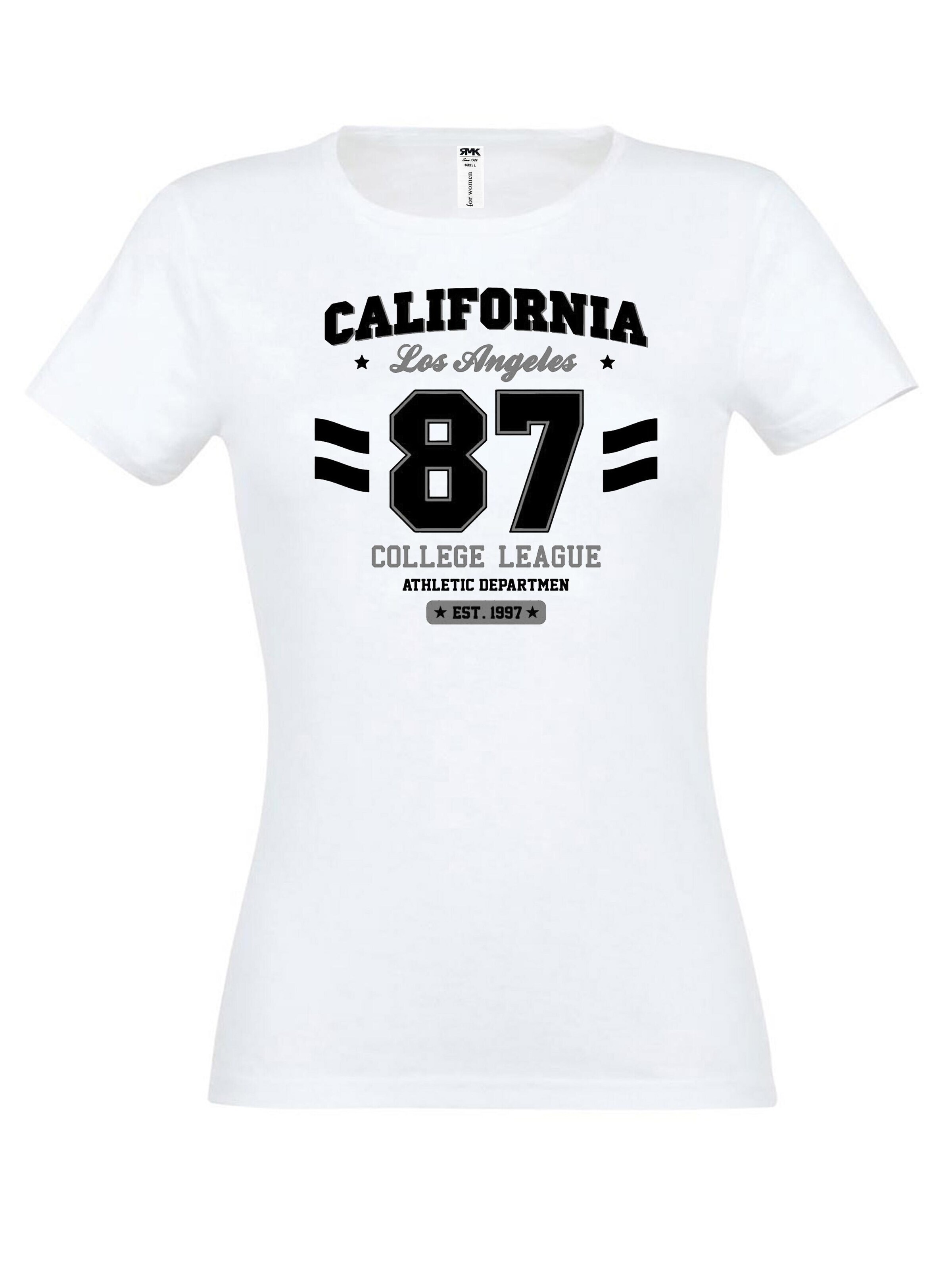RMK Shirt 'College'‌‌‌‌‌‌‌‌‌ in Weiß: Vorderseite